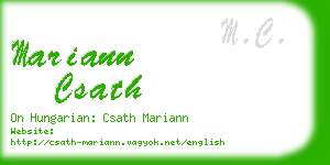 mariann csath business card